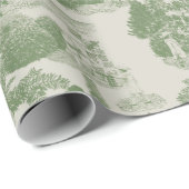 Groene Kerst Winter Wonderland | MEDIUM Cadeaupapier (Rol Hoek)