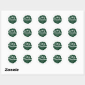 groene kerstachalk van Merry Ronde Sticker (Vel)