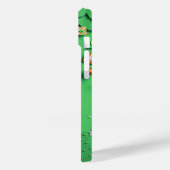 Groene kerstachtergrond met sneeuwvlokken Case-Mate iPhone case (Achterkant / Links)