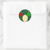 Groene Kerstbal Festive Ronde Sticker (Tas)