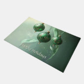 Groene Kerstbal Vakantie Deurmat (Schuin)