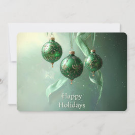 Groene Kerstbal Vakantiekaart Feestdagenkaart