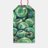 Groene kerstballen cadeaulabel (Voorkant)