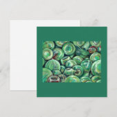 Groene kerstballen feestdagenkaart (Voorkant / Achterkant)