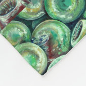 Groene kerstballen fleece deken (Hoek)