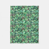 Groene kerstballen fleece deken (Voorkant)