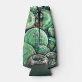 Groene kerstballen flesjeskoeler (Achterkant)