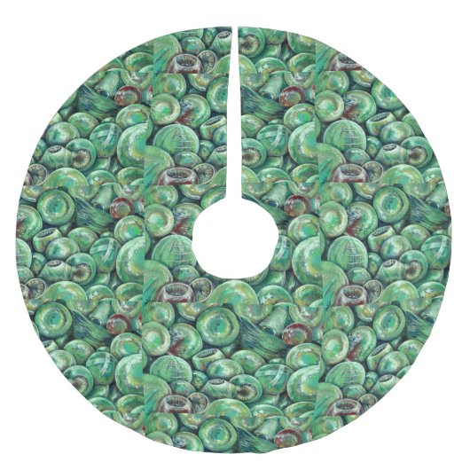 Groene kerstballen kerstboom rok (Voorkant)