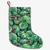 Groene kerstballen kleine kerstsok (Voorkant)