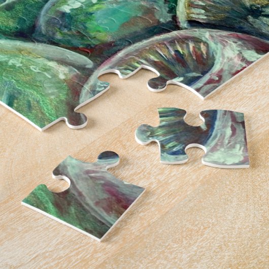 Groene kerstballen legpuzzel (Zijkant)