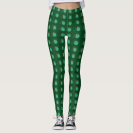 Groene kerstballen met sleep linten leggings