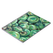 Groene kerstballen notitieboek (Linkerzijde)