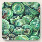 Groene kerstballen onderzetter (Voorkant)