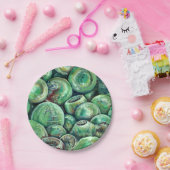 Groene kerstballen papieren bordje (Feest)