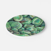 Groene kerstballen papieren bordje (Gekanteld)