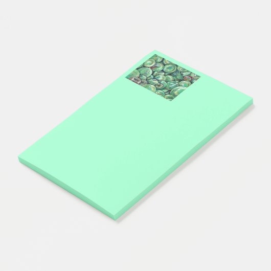 Groene kerstballen post-it® notes (Schuin)