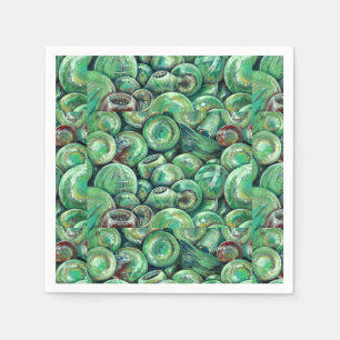 Groene kerstballen servet