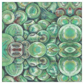 Groene kerstballen stof (Close Up)