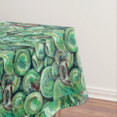 Groene kerstballen tafelkleed (Voorbeeld)