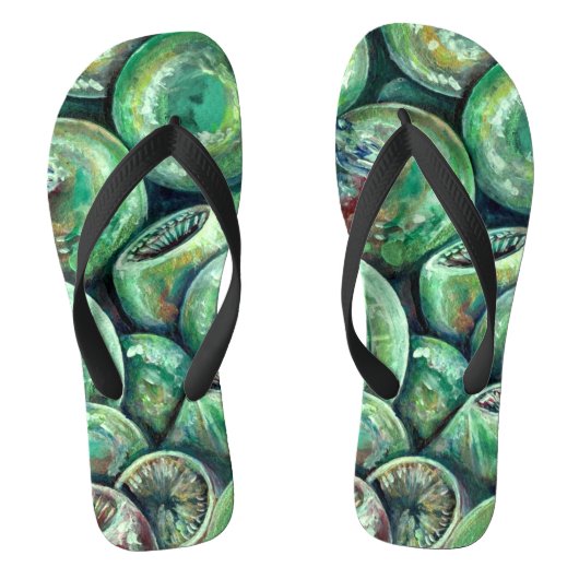 Groene kerstballen teenslippers (Voetbed)