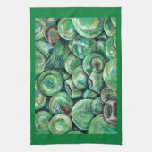 Groene kerstballen theedoek (Verticaal)