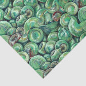 Groene kerstballen tissuepapier (Detail)