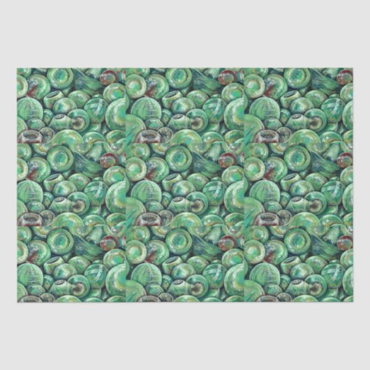 Groene kerstballen tissuepapier (Voorkant)