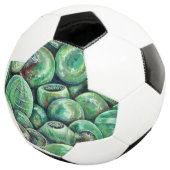Groene kerstballen voetbal (Drie kwart)
