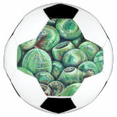 Groene kerstballen voetbal (Voorkant)