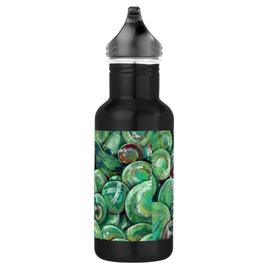 Groene kerstballen waterfles  (Rechts)