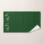 Groene kerstbellen bad handdoek (Handdoek)