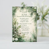 Groene Kerstbloemen Jaarlijks Kerstfeest Kaart (Staand voorkant)