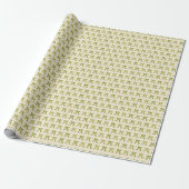 Groene kerstbogen en linten cadeaupapier (Uitgerold)