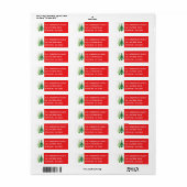 Groene kerstbomen Adres Label (Full Sheet)