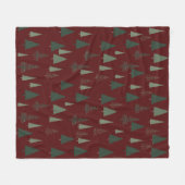 Groene kerstbomen fleece deken (Voorkant (Horizontaal))