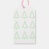 Groene kerstbomen Gift Labels Cadeaulabel (Voorkant)