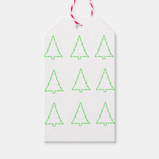 Groene kerstbomen Gift Labels Cadeaulabel (Voorkant)