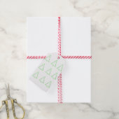 Groene kerstbomen Gift Labels Cadeaulabel (Met Touw)
