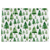 Groene kerstbomen groot cadeauzakje (Voorkant)