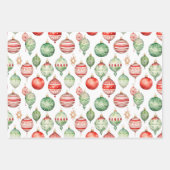 Groene kerstbomen inpakpapier vel (Voorkant 3)