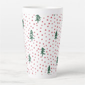 Groene kerstbomen latte mok (Voorkant)