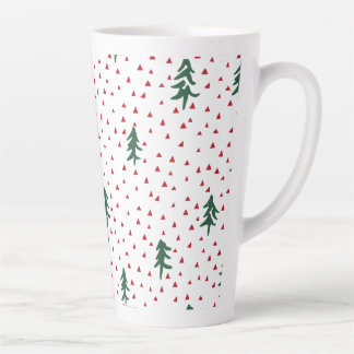 Groene kerstbomen latte mok