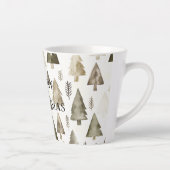Groene kerstbomen latte mok (Rechts)