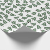 Groene kerstbomen met cadeautjes, verpakt papier (Hoek)