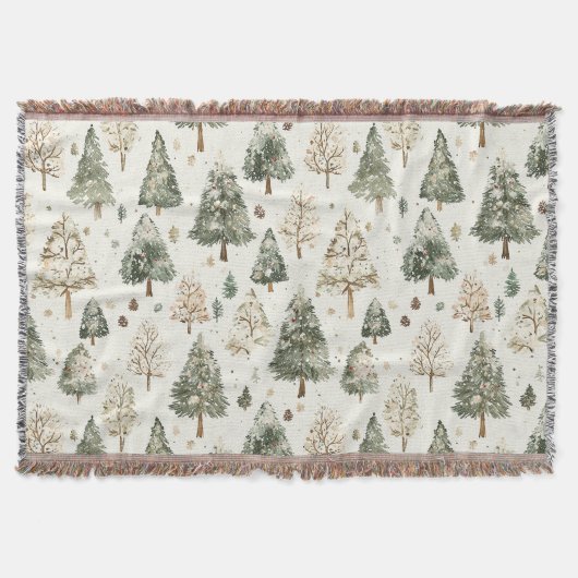 Groene Kerstbomen met Crème Deken (Voorkant)