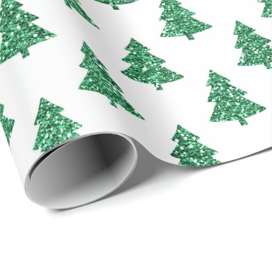 Groene kerstbomen met glans cadeaupapier (Rol Hoek)