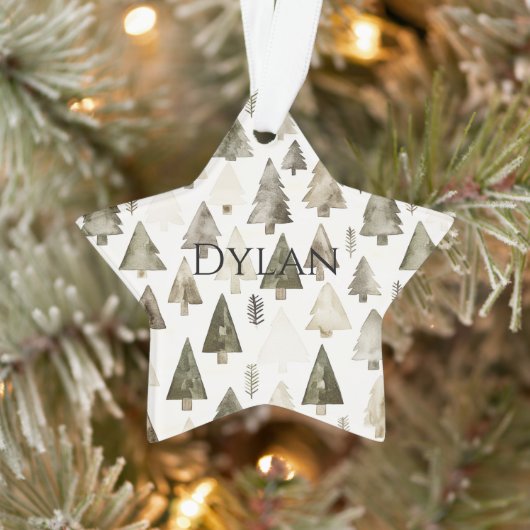 Groene kerstbomen ornament (Boom)