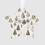 Groene kerstbomen ornament (voorkant)