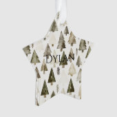 Groene kerstbomen ornament (voorkant)