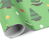 groene kerstbomen Pattern Christmas Cadeaupapier (Rol Hoek)